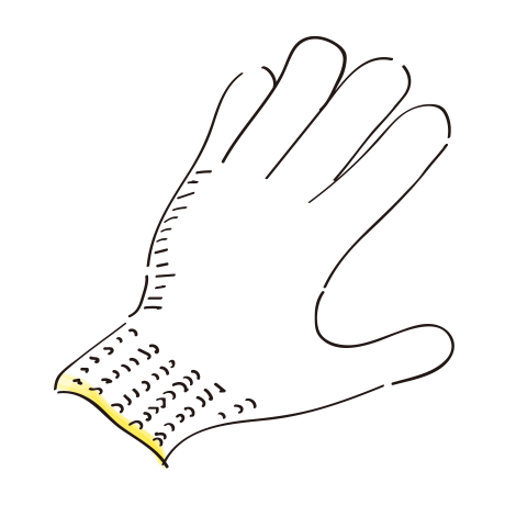 のびのびエコ手袋mixカラー 男女兼用 イベント軍手 名入れ手袋を製造 印刷する軍手工場 グローブファクトリー